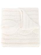 Cable Knit Scarf - Women - Acrylic/wool/alpaca - One Size, White, Acrylic/wool/alpaca, Maison Margiela