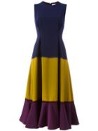 Roksanda Sleeveless Colour-block Dress, Women's, Size: 12, Blue, Polyester/spandex/elastane/viscose