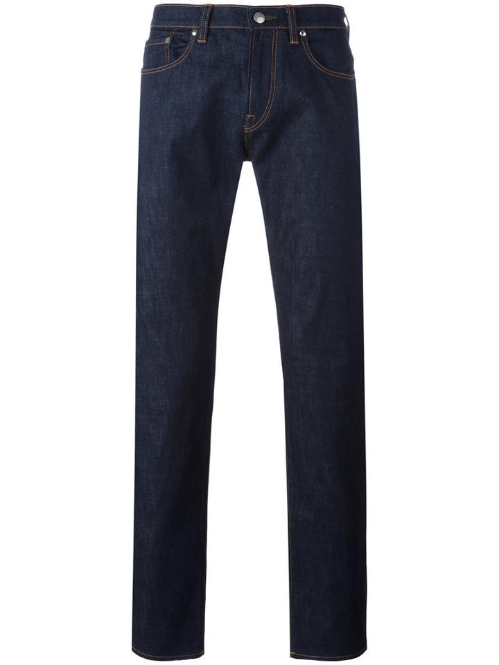Ps By Paul Smith Straight-leg Jeans, Size: 31/32, Blue, Cotton/polyurethane
