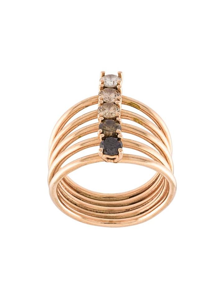 Marlo Laz 'ombre Starburst' Ring, Women's, Size: 6 1/2, Champagne