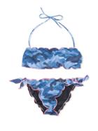 Rrd Kids - Camo Bikini - Kids - Polyamide/polyester/spandex/elastane - 16 Yrs, Blue