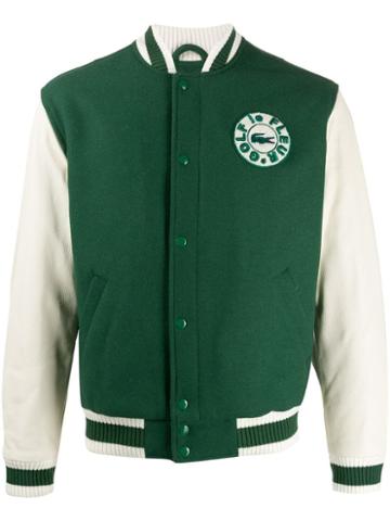 Lacoste Live Logo Patch Bomber Jacket - Green