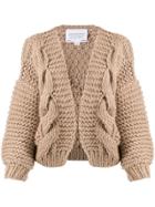 I Love Mr Mittens Chunky Cable Knit Cardigan - Neutrals