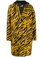 Love Moschino Tiger Pattern Single-breasted Coat - Yellow