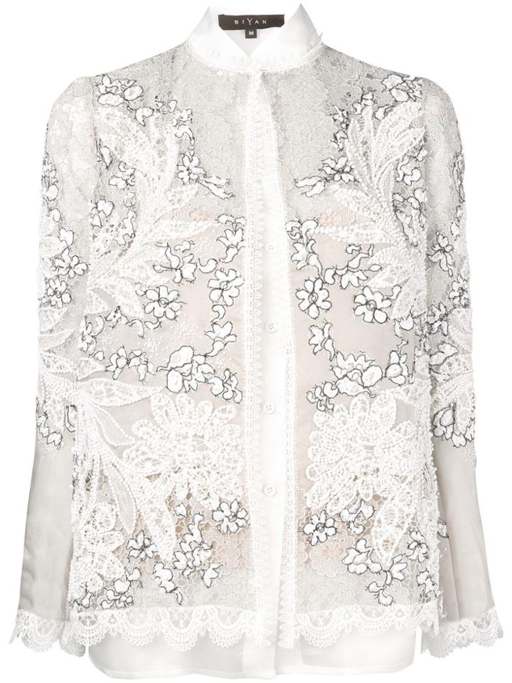 Biyan Floral Embroidered Jacket - Nude & Neutrals