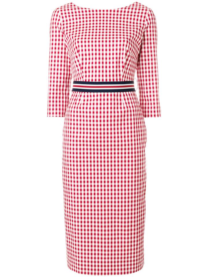 P.a.r.o.s.h. Checked Fitted Dress - Red