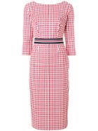 P.a.r.o.s.h. Checked Fitted Dress - Red