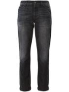 7 For All Mankind Slim Boyfriend Jeans, Women's, Size: 28, Black, Cotton/viscose/polyethylene