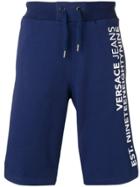 Versace Jeans Logo Print Bermuda Shorts - Blue