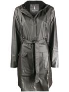 Rains Tie-waist Mid-length Coat - Grey