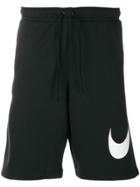 Nike Logo Print Shorts - Black
