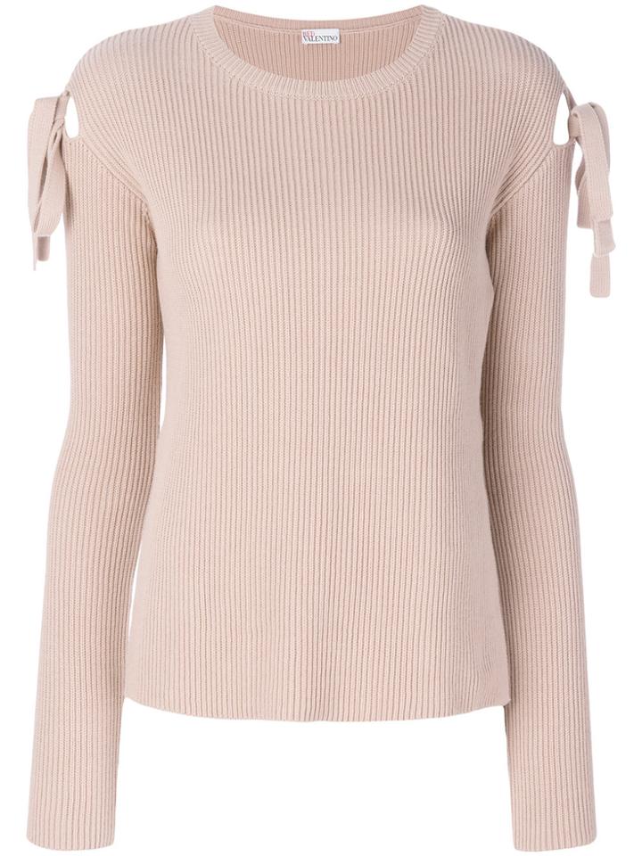 Red Valentino Knotted Sleeves Top - Pink & Purple
