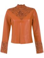 Nk Leather Top - Brown