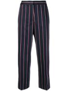 Sportmax Striped Cropped Trousers - Blue