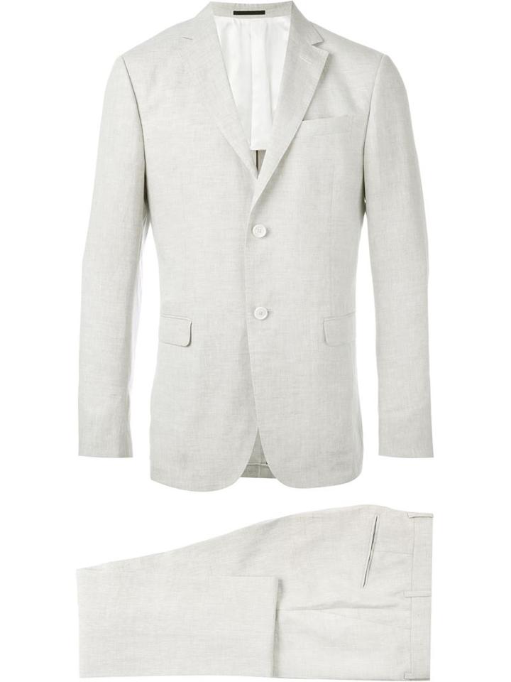 Z Zegna Two Piece Suit, Men's, Size: 52, Nude/neutrals, Linen/flax/acetate/viscose