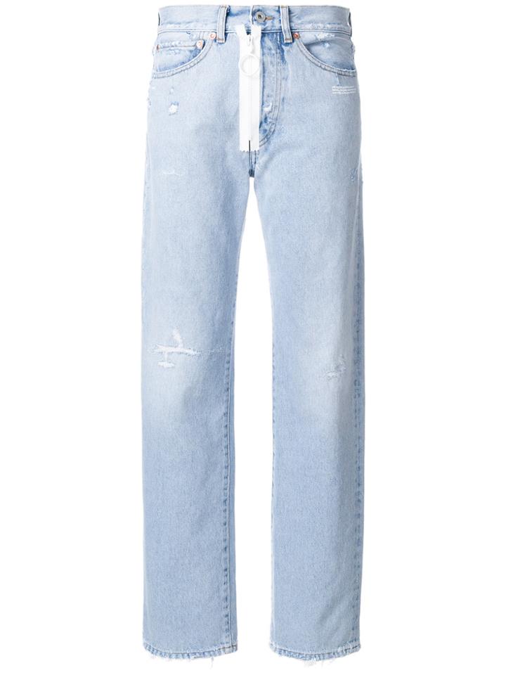 Off-white Straight Leg Jeans - Blue
