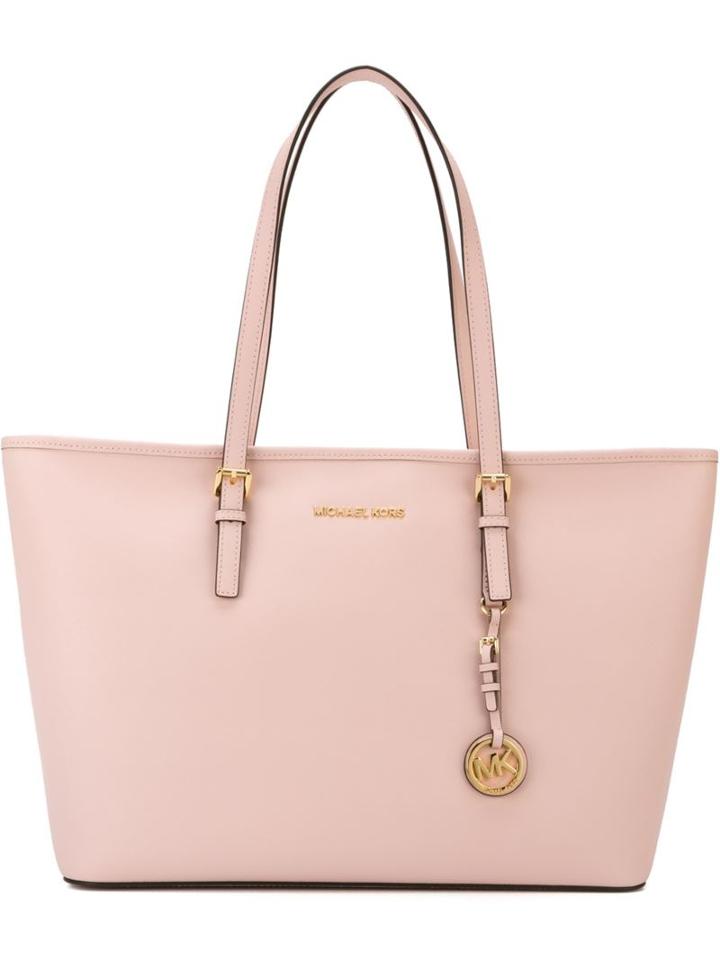 Michael Michael Kors 'jet Set Travel' Tote, Women's, Pink/purple, Calf Leather