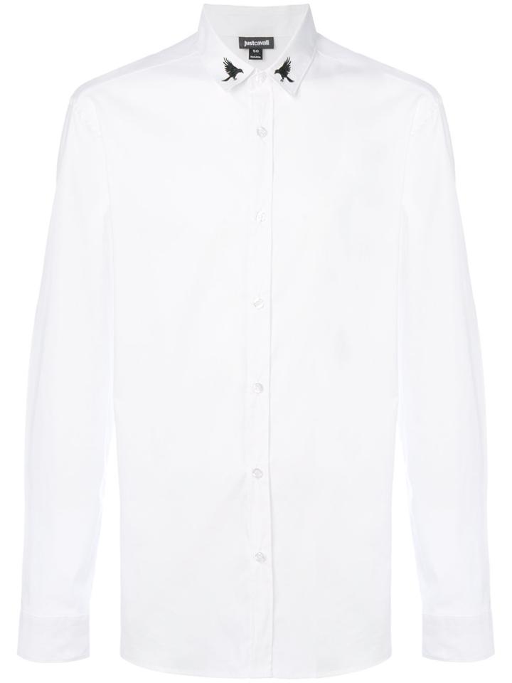 Just Cavalli Embroidered Collar Shirt - White