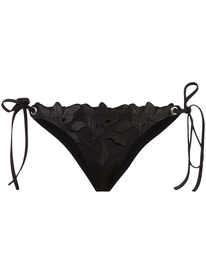 Fleur Du Mal Side Tie Bikini Bottoms - Black