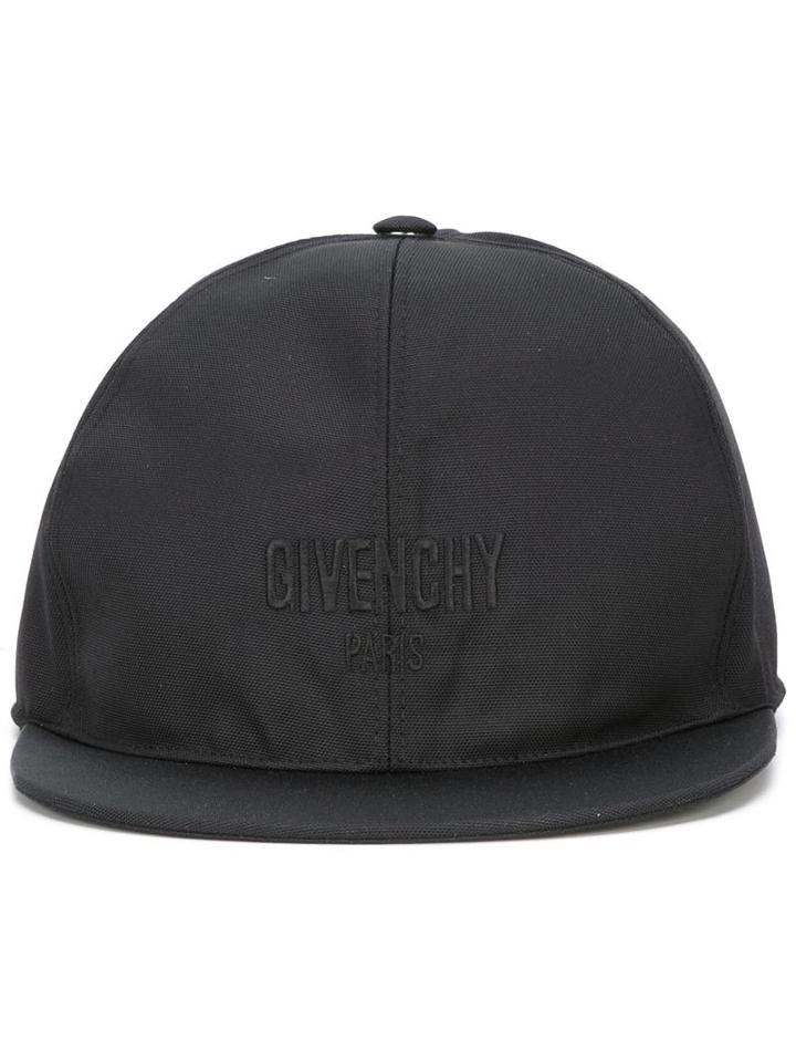 Givenchy Logo Embroidered Hat, Men's, Black, Cotton/polyamide/polyurethane