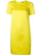 Jil Sander Navy Simple Shift Dress, Women's, Size: 36, Yellow/orange, Polyester/acetate/cupro