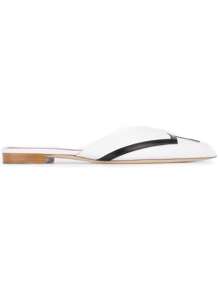 Malone Souliers Amelie Mules - White
