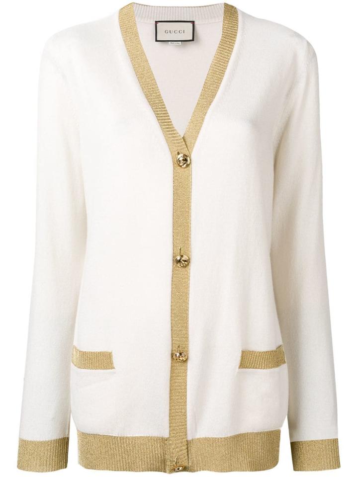 Gucci Lurex Detail Cardigan - Neutrals