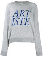 Closed Artiste Embroidered Sweater - Grey