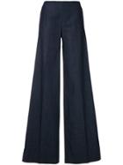 Pt01 High Rise Wide Leg Trousers - Blue