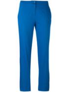 Etro - Cropped Pants - Women - Cotton/spandex/elastane - 38, Blue, Cotton/spandex/elastane