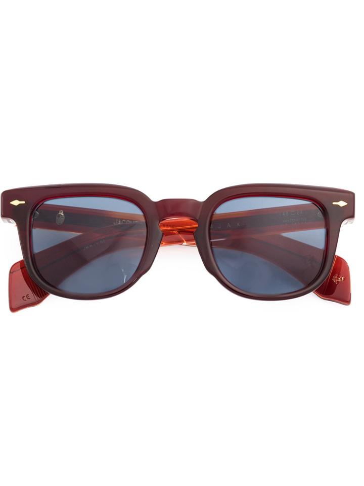 Jacques Marie Mage Square Frame Sunglasses - Red