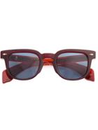 Jacques Marie Mage Square Frame Sunglasses - Red