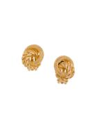 Christian Dior Vintage Love Knot Clip-on Earrings - Metallic