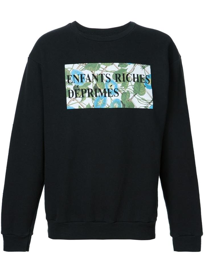 Enfants Riches Deprimes 'classique Vs' Sweatshirt, Adult Unisex, Size: Small, Black, Cotton