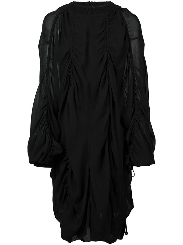 Vera Wang Draped Pull Over Dress - Black