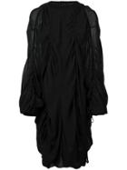 Vera Wang Draped Pull Over Dress - Black