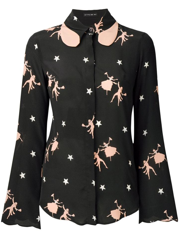 Etro Star Print Shirt - Black