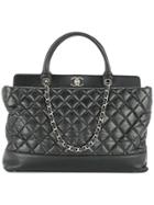 Chanel Vintage Quilted Chain 2way Hand Bag - Black