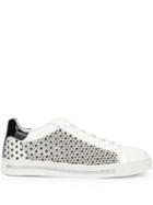 René Caovilla Xtra Stelina Laser-cut Sneakers - White