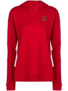 Karl Lagerfeld Ruffle Back Hoodie W/logo Tape - Red
