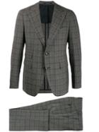 Tagliatore Single Breasted Checked Suit - Black
