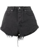 Ksubi - Frayed Denim Shorts - Women - Cotton - 26, Black, Cotton