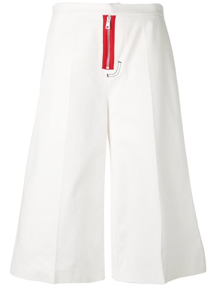 Brognano Cropped Trousers, Women's, Size: 38, White, Cotton