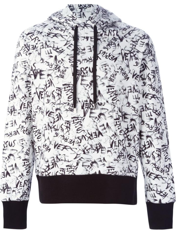 Versus Printed Hoodie - White