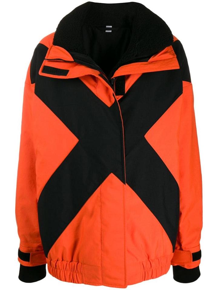 Burberry Contrast X Detail Jacket - Orange