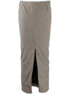 Romeo Gigli Pre-owned 1997 Houndstooth Fitted Skirt - Grey