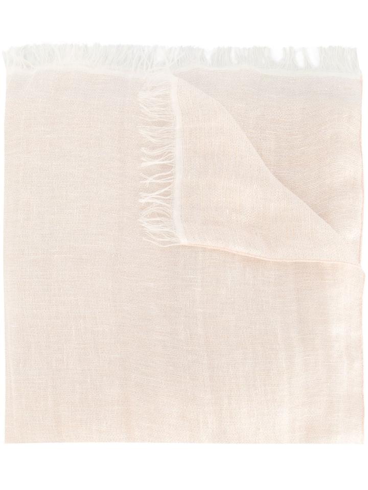 Fabiana Filippi Frayed Edges Scarf - Pink