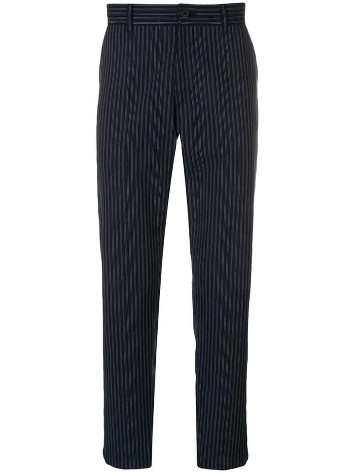 Theory Striped Tailored Trousers - Blue