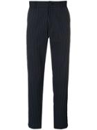 Theory Striped Tailored Trousers - Blue