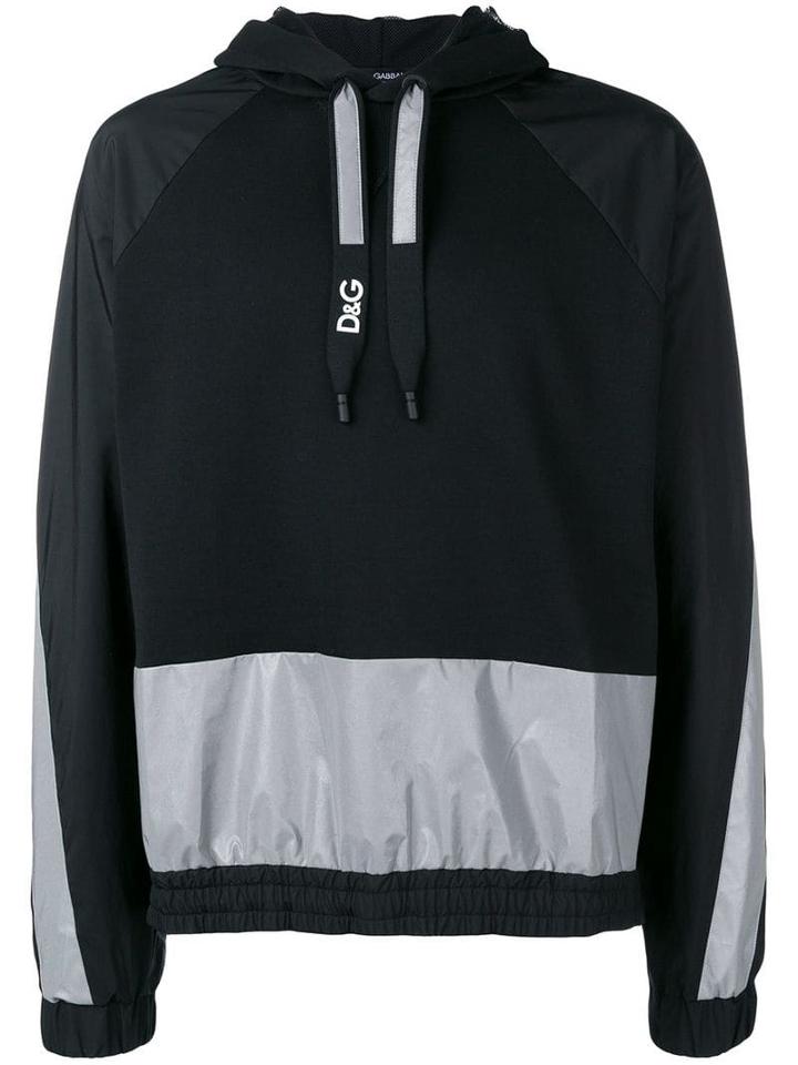 Dolce & Gabbana Windbreaker Panel Hoodie - Black